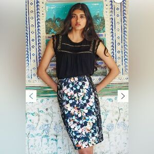 Anthropologie Byron Lars Paillete Pencil skirt, size 2 NWOT